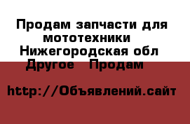 Продам запчасти для мототехники - Нижегородская обл. Другое » Продам   